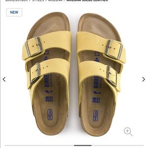 COPY - Birkenstock Arizona yellow suede sandals s…